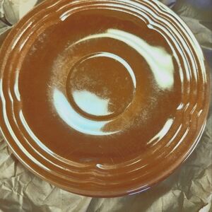 5 PC Fire-King ovenware  saucers Peach